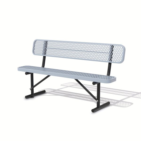 Sturdy Outdoor Metal Park ing, Offered in 4/6/8 Feet, Outdoor with Back Support And Portable Structure, Commercial ing for Shopping Centers, Retail Stores, Parks, And Patios