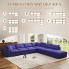 product-fancy-ab21cf0a-b8f0-49b6-ace6-e89b2ce64f47 Modular Sectional Sofa with Movable Ottoman | No Assembly Required, Boneless Cloud Couch, Deep Seat L-Shaped, Suitable for Living Room, Bedroom, and Apartment