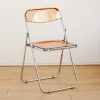product-fancy-ab365502-a69f-49c9-95ca-ccff8971f6d0 Easy Photography Clothing Store Stool, No Cushion Design, Transparent Acrylic Folding Chair, Suitable for Restaurants, Offices, Reception Areas, Etc., Modern Minimalist Style Living Room Chair