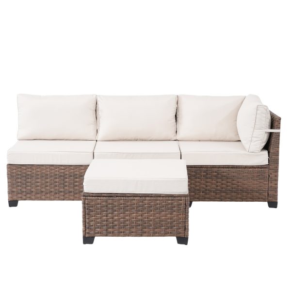 product-fancy-abc33e80-e525-42dd-9e53-cff7c3208455 RAISED Patio Furniture Set, 2piece/3piece/4piece/6piece Wicker Outdoor Patio Furniture Sets with Cushions And Coffee Table, Outdoor Sectional Boho Patio Conversation Set Sectional Sofa for Backyard, Porch, Beige/Blue