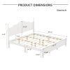 product-fancy-ac1870bd-fdec-4182-8101-ced182506267 BELLEMAVE Queen Size Platform Bed Frame With Headboard, Wooden Slat Support, No Box Spring Needed, Easy Assembly, Sturdy Structure, Bedroom Furniture With Classic Vintage Design, White