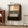 product-fancy-ac354599-bedb-4860-b437-fb6cf285f273 Contemporary Glass Storage Unit Featuring a Wavy Drawer And Two Shelves, Ideal As a Side Table for The Living Room with a Tempered Gold-Brown Glass Sliding Door, Suitable for Use As a Bedside Table in The Bedroom