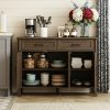 product-fancy-ac523f4f-cb58-4437-98d3-c9d89dc74960 Farmhouse 48 Inch Buffet Cabinet with Storage, 48 Inch Sideboard with 2 Drawers And 3 Doors - Wood Coffee Bar Cabinet with Adjustable Shelves for Kitchen, Dining Room, Living Room