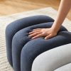 53.5"W Ombre Color Upholstered Entryway Boucle Bench