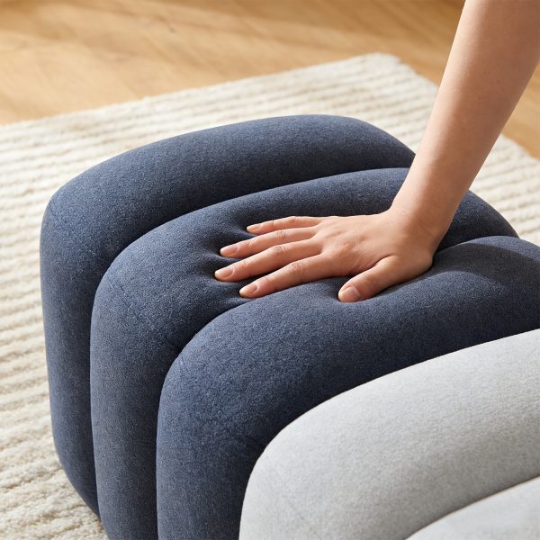 53.5"W Ombre Color Upholstered Entryway Boucle Bench