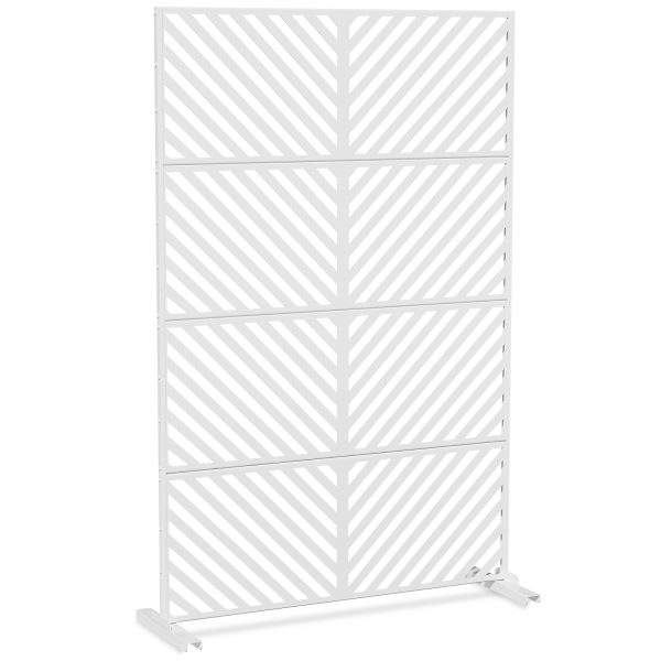 Outdoor Privacy Screen | Freestanding Rustproof Iron Fence Panel For Patio, Garden, Balcony, Ac Unit Cover, Trash Can, Modern Decorative Divider By Mophoto