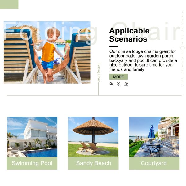 product-fancy-acdc4610-2914-4587-99b9-203a7567c95c 2pcs Aluminum Chaise Lounge Chairs with Wheels Outdoor Adjustable Recliner Five-Position and Full Flat All Weather for Patio, Beach, Yard, Pool