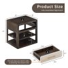 product-fancy-acf450a6-905c-41fc-bfbb-061205ae0a92 Morden Fort 24" Wide End Table with Drawer & Open Shelf | Modern Nightstand Side Table, Fully Assembled, Wood Bed Side Table for Living Room, Small Space, Bedroom, Dark Brown, Light Brown