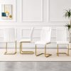 product-fancy-adc74e1f-3edd-4c09-9b63-159f10458f94 Modern PU Leather Dining Chairs Set of 4 - Light Gray/Dark Gray Suitable for Kitchen, Living Room & Dining Room, Foam Cushioned Seats, Cantilever Base with Anti-Slip Footpads, PVC-Coated Faux Leather Armless Chairs, Easy Assembly