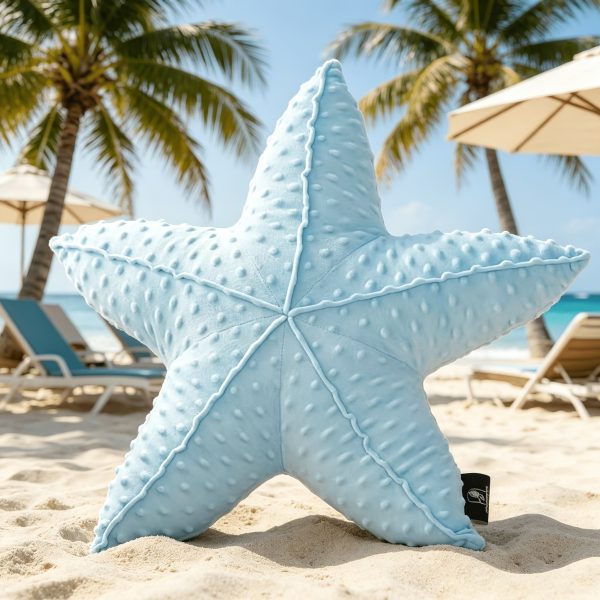 product-fancy-ae448c37-1c20-4948-9636-4fa5c871c439 1pc Starfish Shaped Velvet Throw Pillow, Ocean Series Creative Decorative Cushion Pillow, 20.5 X 20.5 Inch