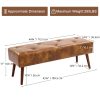 product-fancy-ae4b7bac-a1c3-4db4-8b1a-5c3ee433bc9a 44-inch Brown Pu Bench, Bedroom Bench, Living Room Shoe Bench, Suitable for Multiple Scenes, Multiple Colors Available