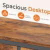 product-fancy-ae8e48ec-f40b-422b-b39f-1701e7254f09 51in Retro Industrial Writing Desk with 5 Drawers & Printer Stand