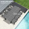HDPE Plastic Wood Patio Table and Chair Set, Outdoor Garden Leisure Table and Chairs, Durable and Easy to Clean
