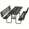 product-fancy-aeec2006-a576-49fe-9dd6-066e199450bf 6-Person Outdoor Round Iron Picnic Table with Built-in Bench and Umbrella Hole, Suitable for Gardens, Courtyards, Patios, Lawns, Etc.
