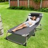 product-fancy-af214356-b786-4435-bdc0-91adada1d061 Foldable Bed Frame, 66.93x22.05inch Adjustable 4-position Reclining Lounge Chair, Suitable for Family Temporary Guest Bed
