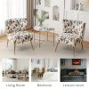 product-fancy-af51dd89-a5e7-4ada-b43f-7141e35c6ba1 Armless Accent Chair with Golden Metal Legs, Modern Comfy Tufted Living Room Chair, Velvet Upholstered Floral Side Chair, Mid Century Slipper Chair for Bedroom, Flower Print