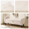 product-fancy-afc481d9-b149-48db-80b1-fddbe6961494 Mid-Century Modern Large Capacity Wooden Storage Box, Bedroom End of Bed Chair with Roll-Up Arms - Spacious Storage Space, Flip-Top Design, Perfect for Bedroom, Living Room, Hallway - Durable, Sturdy, Easy to Assemble
