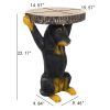 product-fancy-aff8f510-b1bb-4e6f-aebf-3b84eedf98ca 22.17"H Black Dog Side Table Pedestal End Table Stool, MGO Dog Statue Hand Painted Sculpture for Home, Office, Living Room & Outdoor Decor
