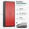 product-fancy-b01c6a94-6938-4ef1-b9e1-2c54144f6883 Lockable Metal Filing Cabinet, Metal Filing Cabinet, Used For Storing Documents And Office Supplies, Equipped With A Door And Shelves, Is A Modern Style Filing Cabinet, Convenient To Use And With A Small Footprint.
