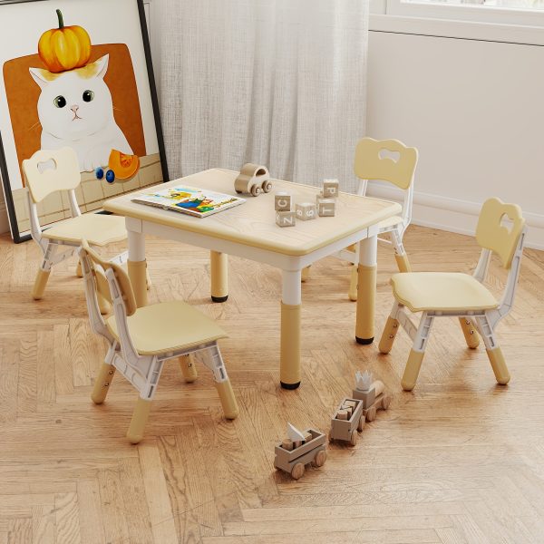 product-fancy-b0419de3-1c0d-40db-a9c5-69a4cfbd32da Adjustable Table And 4 Chairs, 23.6" Graffiti Desk