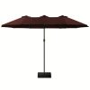 product-fancy-b0548fd2-02a8-4b42-971d-31611480731d 15-foot Long Rectangular Large Outdoor Patio Umbrella, Includes Base, Double Table Umbrella With A Crank Handle, Market Umbrella - UV Resistant, Heavy-duty Pool Umbrella, Suitable For Lawns, Backyards, And Gardens.