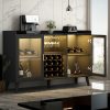 product-fancy-b0b667b8-1a09-49af-862e-1c1344ec2088 Coffee Bar Cabinet With Wine Racks, Wine Bar Cabinet With Glass Holders, Kitchen Buffet Sideboard With Adjustable Storage Shelves, Freestanding Liquor Cabinet For Kitchen, Living Room, Dining Room