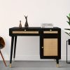 product-fancy-b0bfaa35-5bae-493e-92b0-0605f032aed3 Yvsevnr Rattan Vanity Desk WithDrawers and Storage, Black Make up Vanity Table Modern Home Office Desk Computer Desk for Bedroom Study D0005