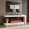 product-fancy-b0d9cfd1-7e56-47c1-a17d-d7a4ee851af9 Modern TV Stand With Electric Fireplace, TV Console With Adjustable LED Lighting For TVs, Modern Entertainment Center With Storage, Media Console For Living Room