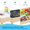 product-fancy-b0e50311-f1fc-473e-afd7-fbb64a7668cd 3-In-1 Table And Chair Set, Kids Table And Chairs Ages 3-7 with Versatile Tabletop And Storage Drawer, Kids Sensory Table for Home, Nursery And Playroom. Premium Gift for Boys And Girls