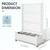 Privacy Planters with Trellises, Raised Flower Bed Privacy Screens with Drainage Holes, Outdoor Planters for Climbing Plants, Suitable for Patios, Gardens, And Courtyards, Outdoor Privacy Screens, Freestanding Decorative Fence Panels