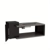 product-fancy-b137e256-1d31-4cab-8d12-e32b8983aa20 53.1'' Wide Modern Outdoor/ Coffee Table & Side Table - All-Weather & Steel with Wood Grain, Low-Maintenance Furniture for Living Room, Balcony, Courtyard - Easy Assembly (Some Tools Required)