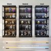 product-fancy-b1ad80b1-8522-44b9-b6c6-5044c2856b10 5-Tier Display Cabinet with Glass Doors, Dimming LED Lights And Motion Sensor, for Collectible Figures, Living Room, Bedroom, Or Office, Metal Frame