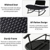 [Outdoor Rocking Chair] Double Outdoor Rocking Papasan Chair, 2-Person Oversized Loveseat Rocker with Thickened Soft Cushion And Rattan Wicker Frame for Patio, Garden, Balcony Relaxation