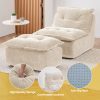 product-fancy-b1d67811-783b-4bdc-bb99-46fdda84ea5e MCQ Single Recliner Chair with Footrest - 62.2-inch Foam Floor Lounger, Boneless Modern Bean Bag Sofa Suitable for Bedroom or Living Room, Cloud Bed for, No Assembly Required, Space-Saving