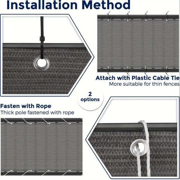 product-fancy-b240c57d-0b0d-4a6e-8b17-f8f58df67a48 3*16ft, Balcony Privacy Screen Fence Cover Net, Fencing Mesh Shade Net, Windproof Sun Shade, Outdoor Protection Fencing Net, Balcony Mesh Net for Patio, Fence, Backyard, Porch(Black Brown Green Gray Sand White Blue)