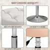 ACEQLYT Adjustable Vanity Stool, Faux Leather Vanity Chair For Makeup Room Bedroom, Round Makeup Chair Ottoman, Sturdy, Rust-Resistant And Easy To Assemble