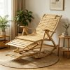 product-fancy-b2c57ba8-bb72-4cec-9477-96480678e991 AESOME Loungers Deck Chair Wood Foldable Recliner Zero Gravity Chairs Bamboo Rocking Chair Ergonomic Design High Back Chaise Garden Outdoor Sun Lounge with Footrest for Patio Pool Sauna Sunbed