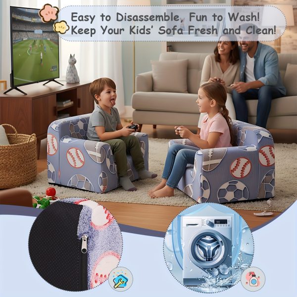product-fancy-b31dbd87-be9a-4278-b271-6ba6558ce628 Welnow Sofa, Couch for Kids with Carry Handle And Side Pockets, Foam Chair for Toddlers, Armrest Chair for Kids, Reading Sofa for Boys Or Girls