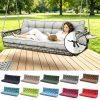 product-fancy-b333b0be-77fa-44f2-a9ab-0d26b95104d9 3-Seater Waterproof Outdoor Porch Swing Cushion with Backrest - Suitable for Outdoor Furniture, Thick 5" Cushion, Machine Washable Suitable for Patio Bench, Garden Swing Chair, Backyard Cushions for Poolside and Deck
