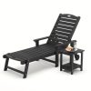 product-fancy-b3724352-1f15-4a01-8c9c-70e64a00123f Chaise Lounge Chair Outdoor, HDPS Material, Outdoor Pool Lounge Chairs with 5-Position Backrest, Patio Lounge Chair with Wheels for Outside, Poolside, Beach