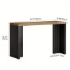 product-fancy-b3b1f8ce-6dc9-4a83-9e06-cceca40a3704 55.12-Inch Home Bar Table with Spacious Top, Modern Freestanding Mini Bar Unit for Living Room, Kitchen, Basement & Balcony, Brown & Black