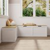 product-fancy-b3c75f69-5280-4f57-8535-b0ce23d4daf4 Modern Multi Functional Corner Shoe Changing Stool With Flip Storage Cabinet, Shoe Cabinet For Bedroom, Hallway & Enterway, White And Natural