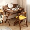 product-fancy-b3d2501b-1934-490c-8fc2-cf4ab34c8928 Foldable Solid Wood Computer Desk Suitable for Home, Small Space Desk with Bedside Writing Table, Foldable Study Desk for Dorm, Apartment, Bedside Writing Table, Wood, Compact Foldable Furniture for & Students