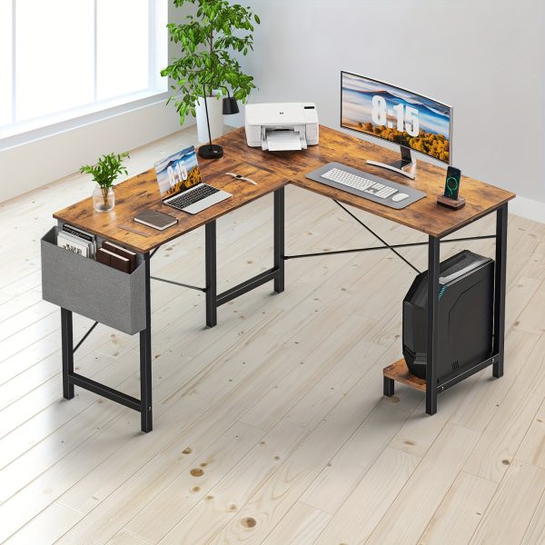 product-fancy-b3f0bb93-2a3d-4eb2-91cd-84ec6f3959c6 Efficient, Stable and Space Saving - 2 Pack Reversible L-Shaped Computer Desk - Corner Gaming Table and PC Laptop Workstation with Handy Storage Bag