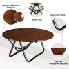 VILLEY Bamboo Round Folding Table, Camping Half-Fold Portable Table with Carrying Bag for Indoor And Outdoor Picnic Coffee Barbecue Beach Card Game