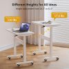 product-fancy-b4374f99-b64e-4a3f-ba37-9b9cbe89ea78 Wheeled Mobile Standing Desk, Pneumatically Adjustable Height Desk for Walking, Rolling Computer Workstation for Home Office