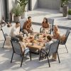 product-fancy-b4539481-130b-4a00-86cf-603d8e01ac4e 8/6pcs Patio Chairs, All Weather Textilene Fabric & Metal Frame, W/Armrests, Strenthened Iron Spacers, 330 LBS, Outdoor Chairs Set For Backyard, Poolside, Garden