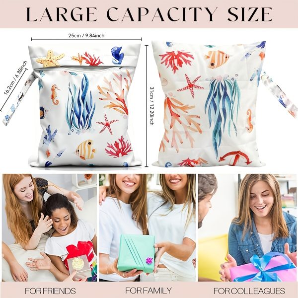 product-fancy-b49df969-a08b-42dc-8100-961c1150811a Reusable Wet Bag for Diaper Storage, 9.84in*12.2in, Perfect for Storing Swimwear, Travel Essentials, Beach Items, Pool Supplies, Dirty Workout Gear, and Cosmetics. Ideal for Beach Weddings and as Themed Gifts, Suitable as Holiday Presents