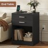 product-fancy-b4ba4933-e5d1-4fc4-be43-a9f40ab86c52 Nightstands Set Of 2, White Night Stand With Charging Station & Drawers, Night Stands For Bedroomsy For Hallway & Living Room