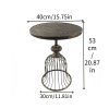 product-fancy-b4ea3600-a2f6-487f-a18c-2502f290fa08 1pc Vintage Bronze & Suitable for Name/standardAttributeName Metals Sofa Side Table - Compact Round Coffee Table for Small Spaces, Balcony, Living Room, Bedside - Iron Top & Metal Base, No Assembly Required, 40cm/14.75in Width